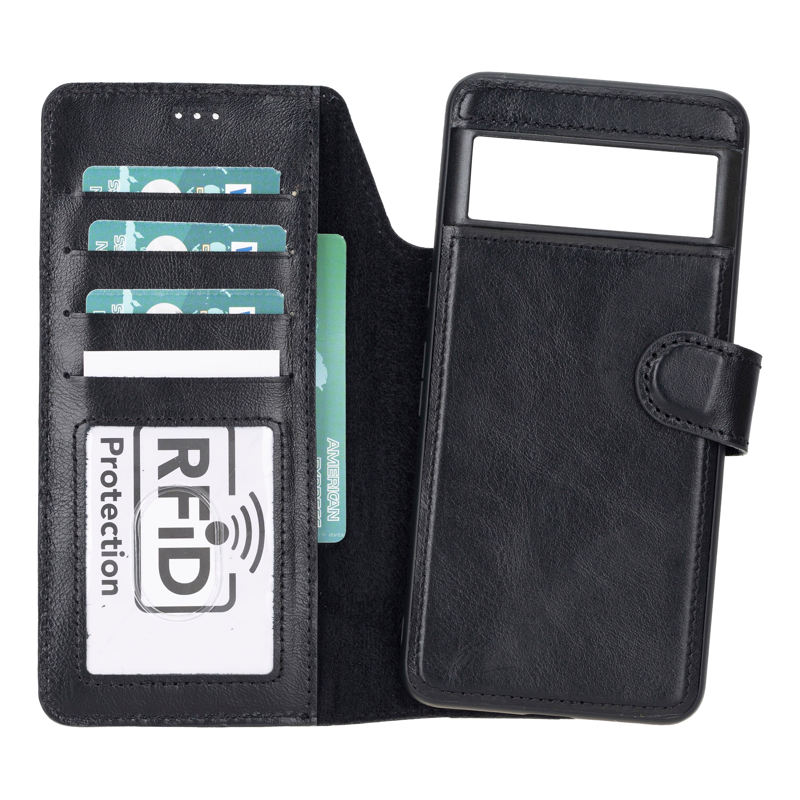 Google Pixel 8 Pro Detachable Leather Wallet Case -  Magic Wallet