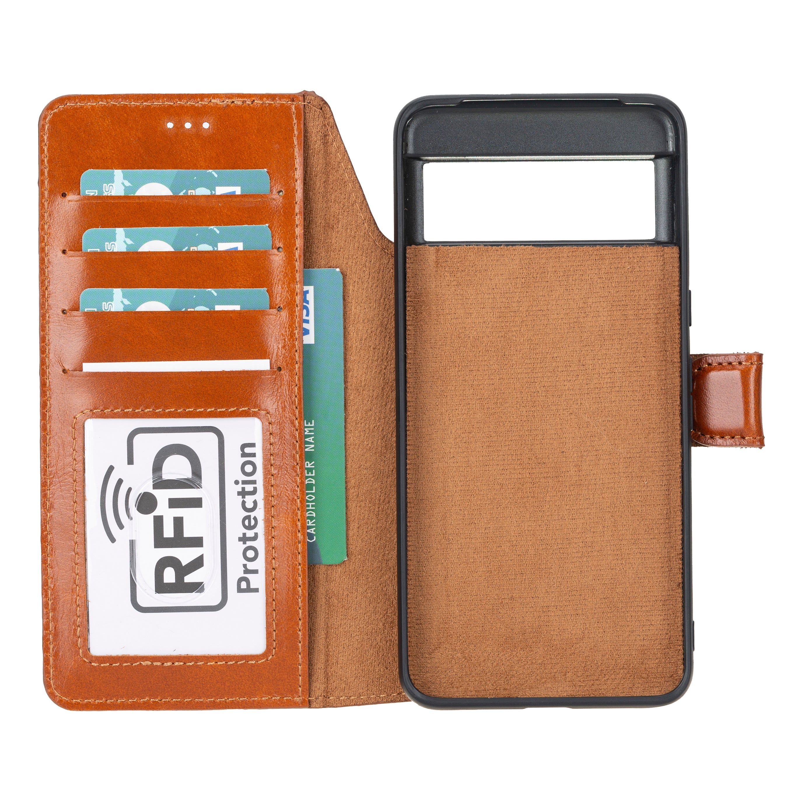 Google Pixel 8 Pro Detachable Leather Wallet Case -  Magic Wallet