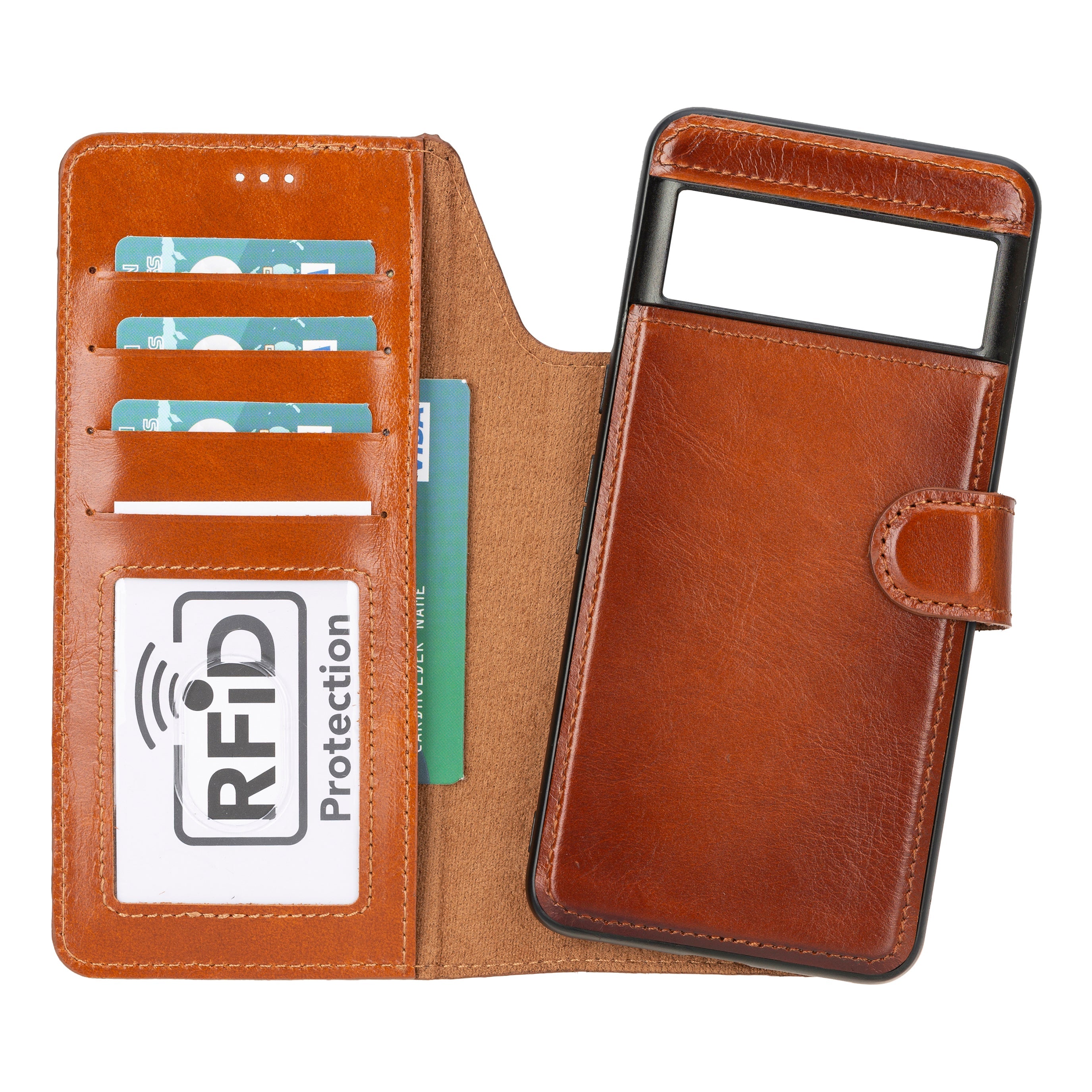Google Pixel 8 Pro Detachable Leather Wallet Case -  Magic Wallet