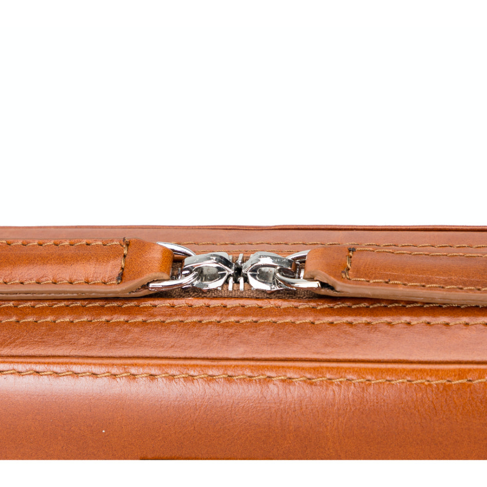 Organiseur de câbles de voyage en cuir véritable