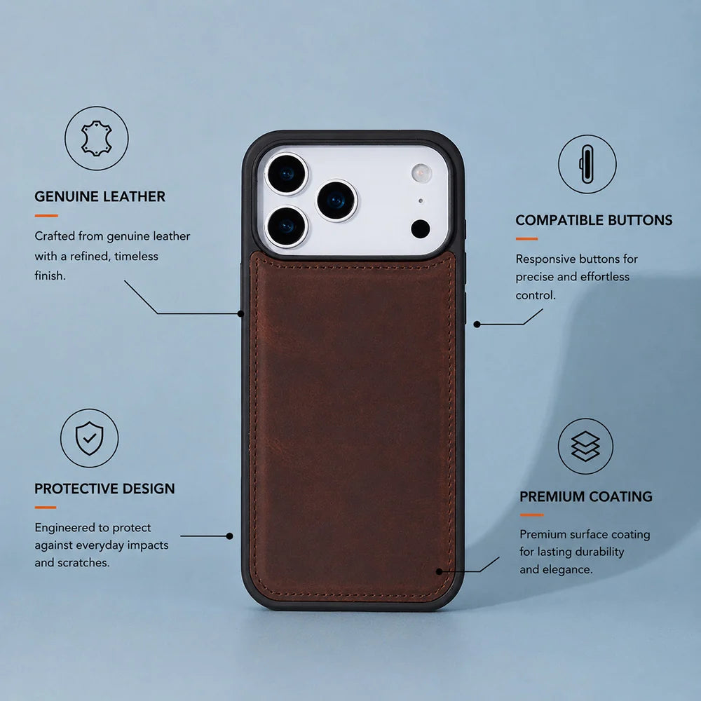 iPhone 17 Pro Leather Case - Flex Cover