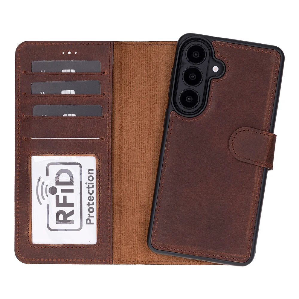 Magic Samsung Galaxy S26 Plus Detachable Leather Wallet Case
