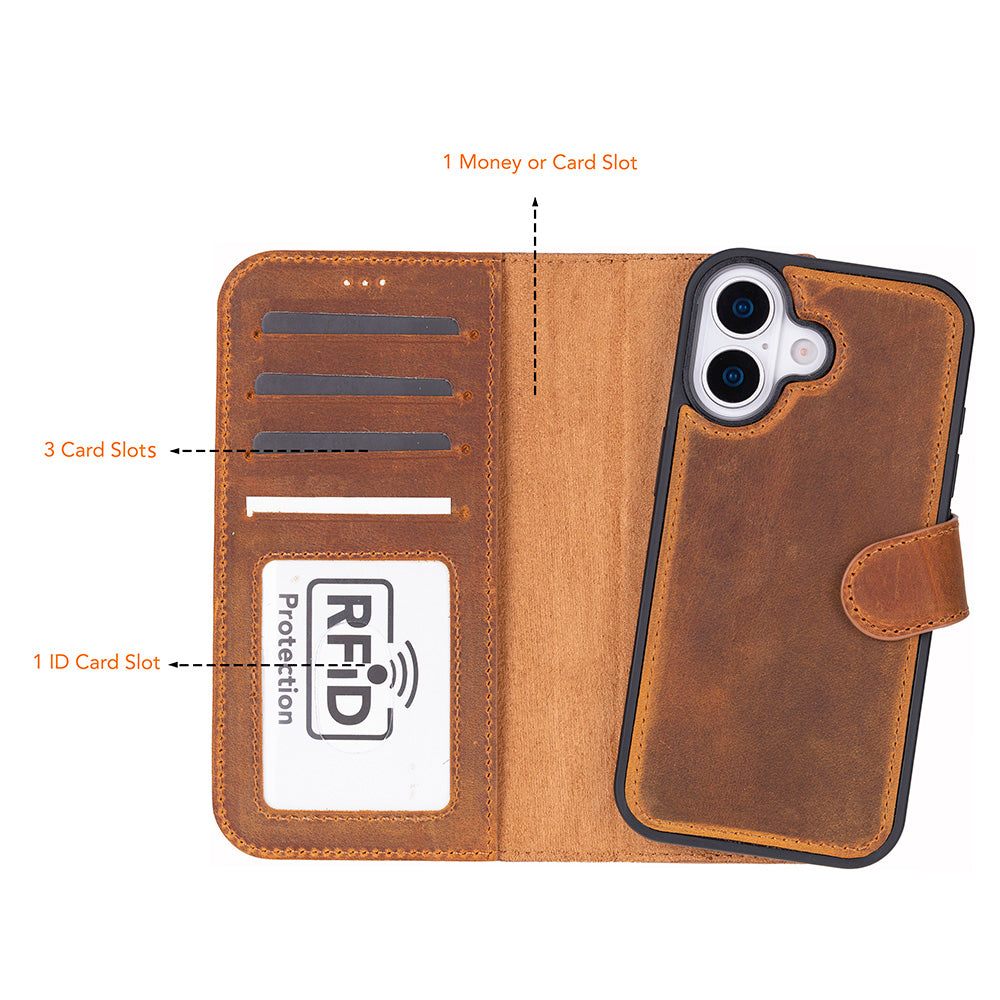 iPhone 17 Leather Detachable Wallet Case - Magic Wallet