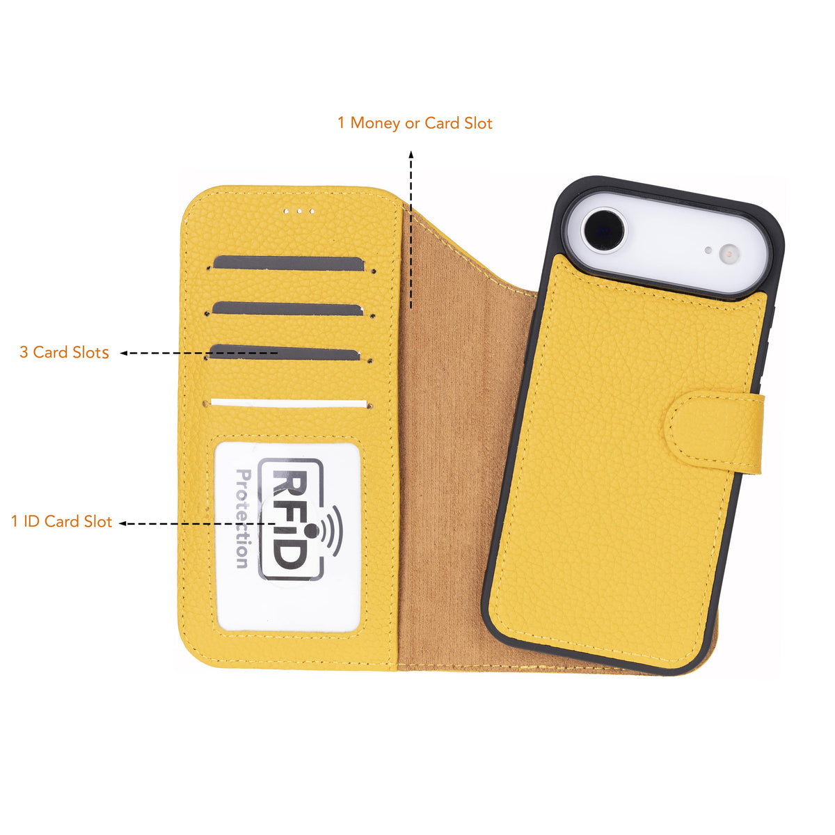iPhone 17 Air Leather Detachable Wallet Case - Magic Wallet