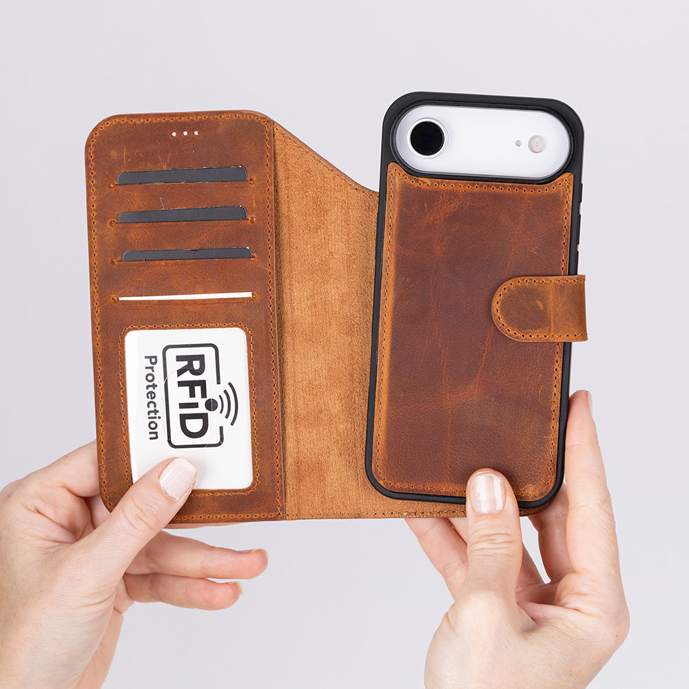 iPhone 17 Air Leather Detachable Wallet Case - Magic Wallet