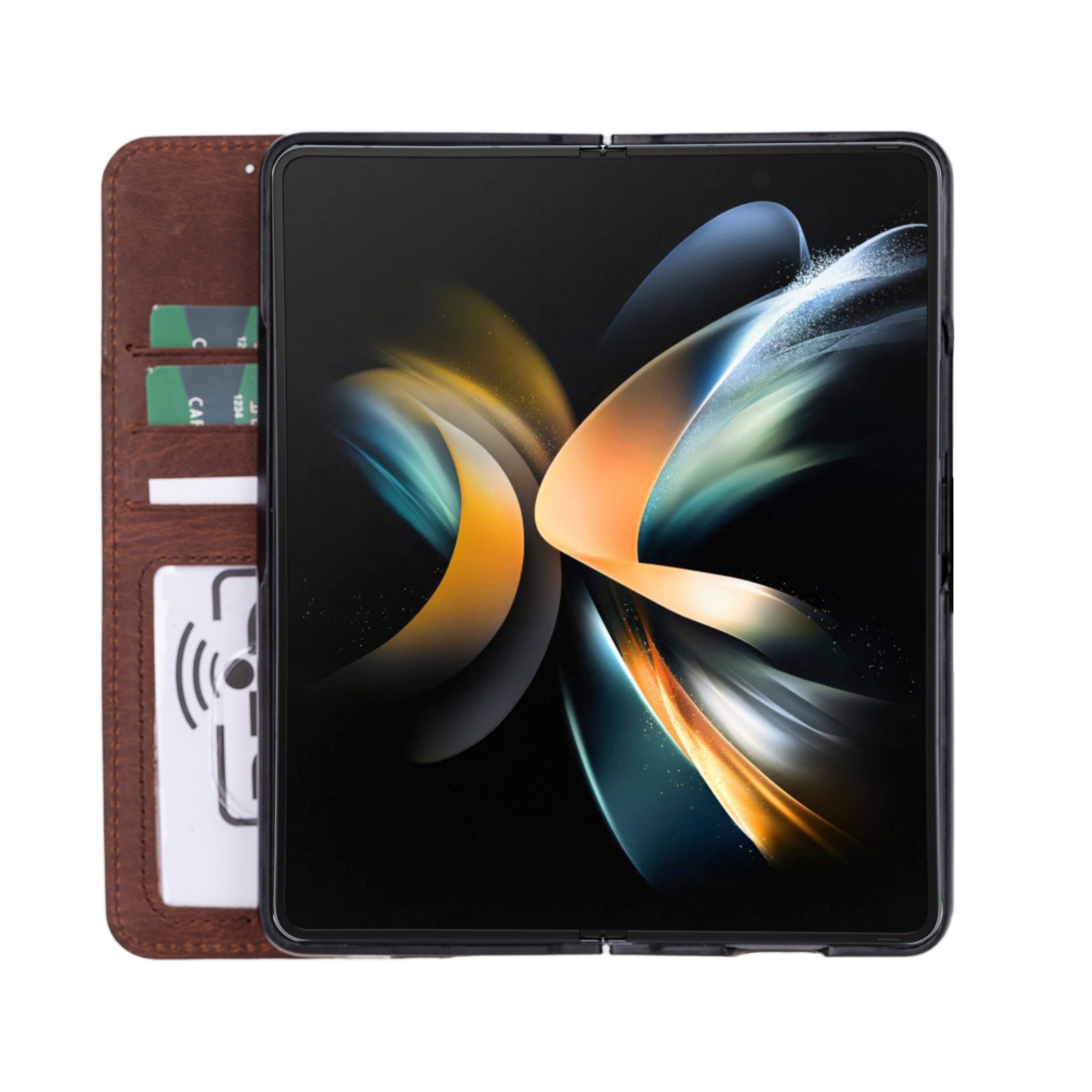 Leder-ID-Brieftasche für Samsung Galaxy Z Fold 5 – Magic Wallet