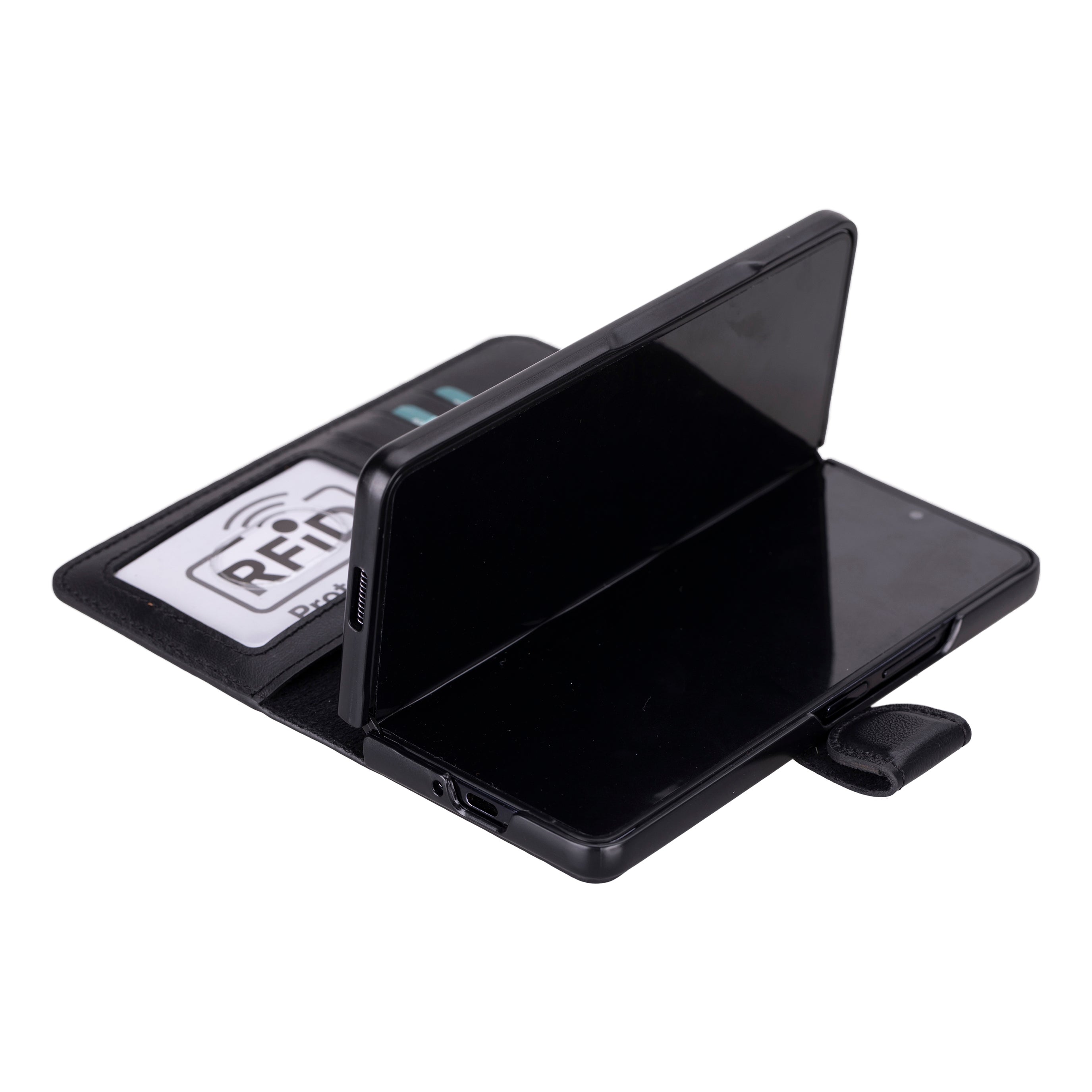 Leder-ID-Brieftasche für Samsung Galaxy Z Fold 5 – Magic Wallet
