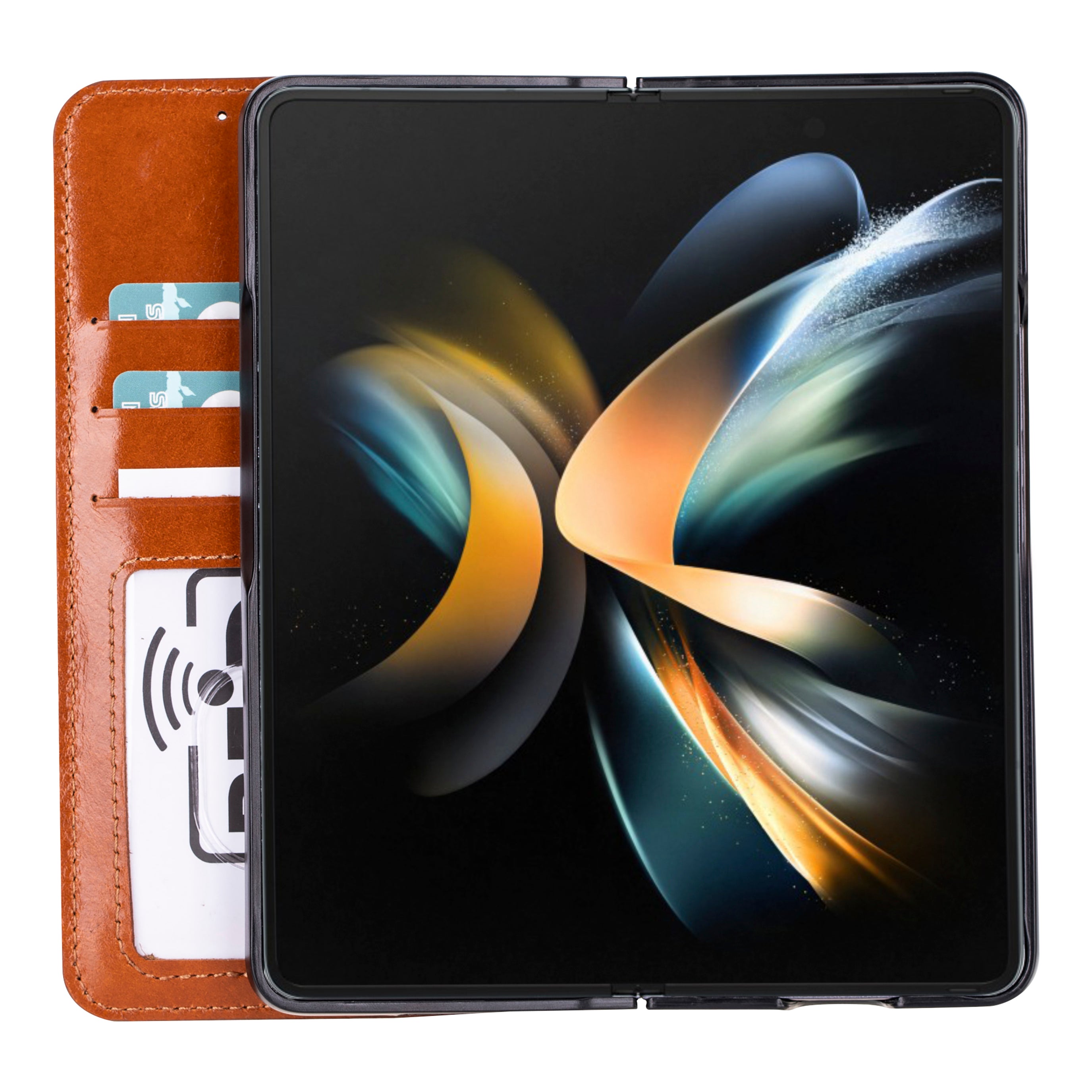 Leder-ID-Brieftasche für Samsung Galaxy Z Fold 5 – Magic Wallet
