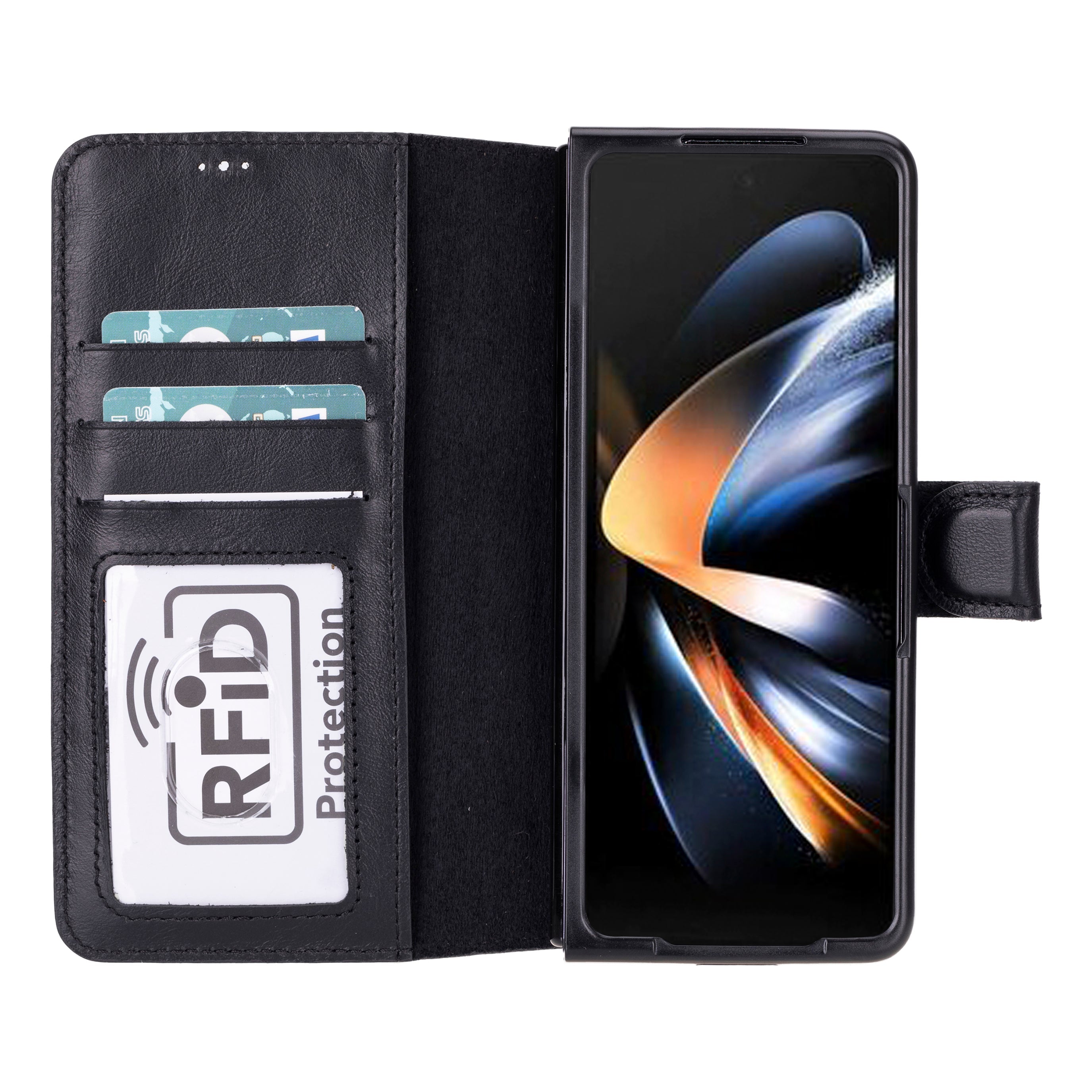 Leder-ID-Brieftasche für Samsung Galaxy Z Fold 5 – Magic Wallet