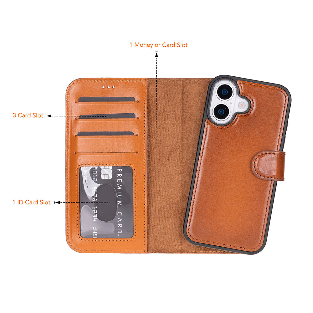 iPhone 17 Leather Detachable Wallet Case - Magic Wallet