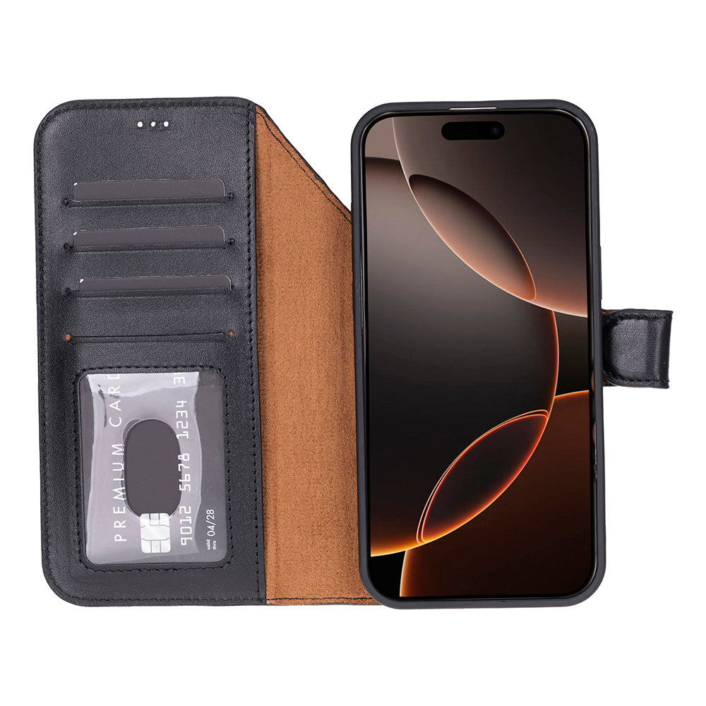 iPhone 17 Pro Leather Detachable Wallet Case - Magic Wallet