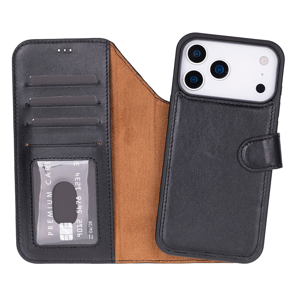iPhone 17 Pro Max Leather Detachable Wallet Case - Magic Wallet