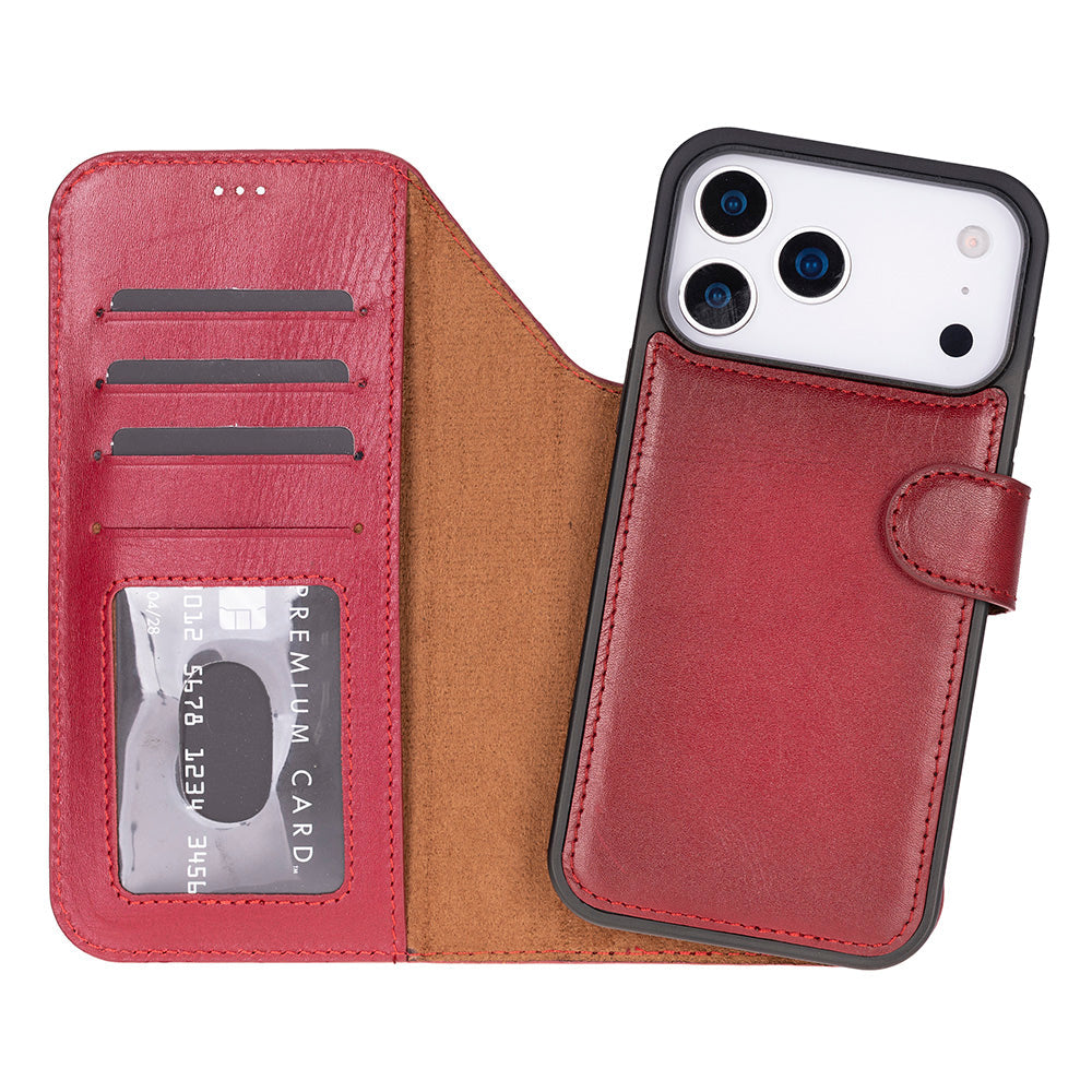 iPhone 17 Pro Max Leather Detachable Wallet Case - Magic Wallet