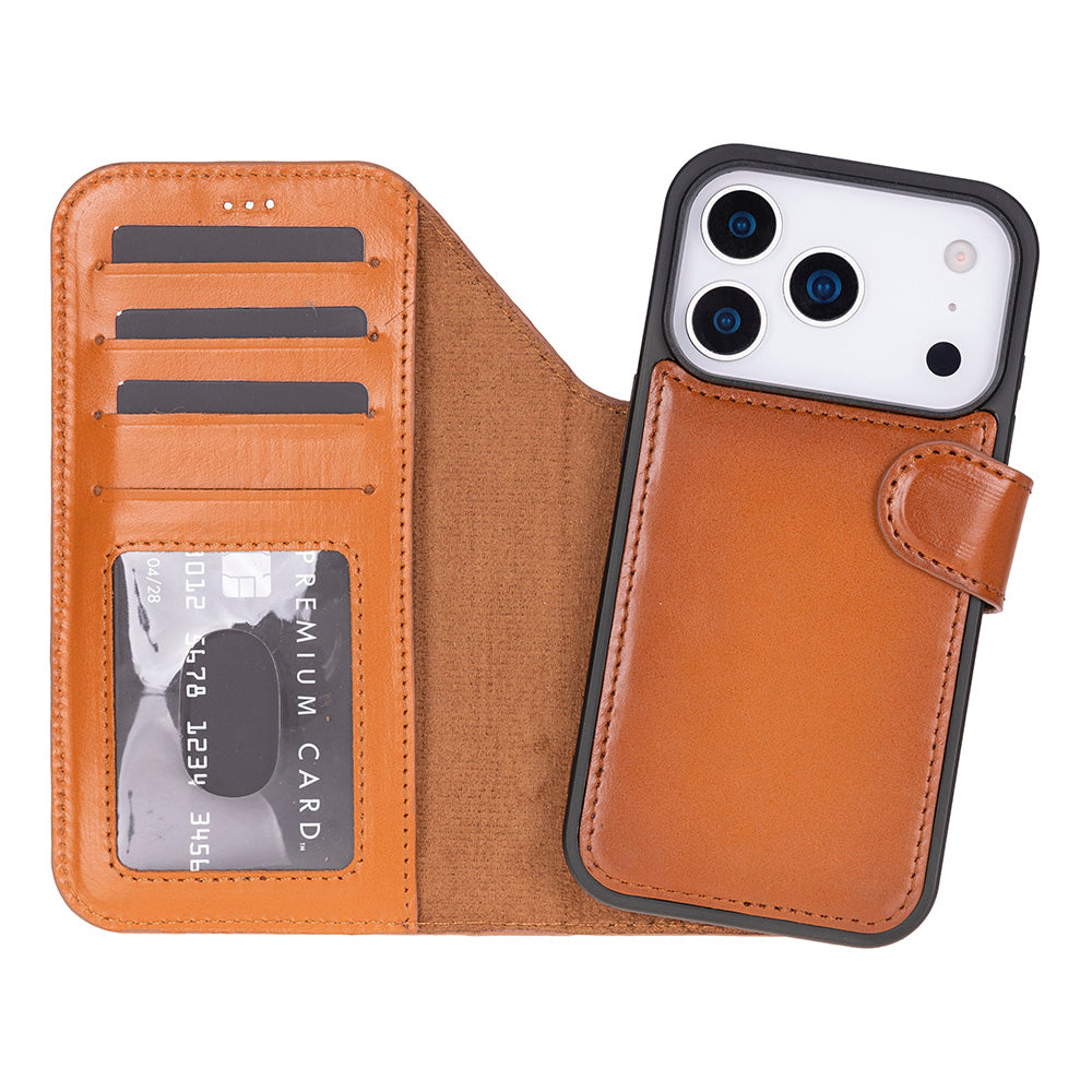 iPhone 17 Pro Leather Detachable Wallet Case - Magic Wallet