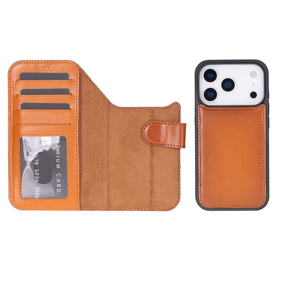 iPhone 17 Pro Leather Detachable Wallet Case - Magic Wallet