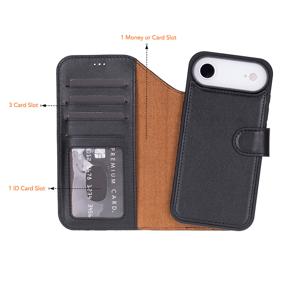 iPhone 17 Air Leather Detachable Wallet Case - Magic Wallet