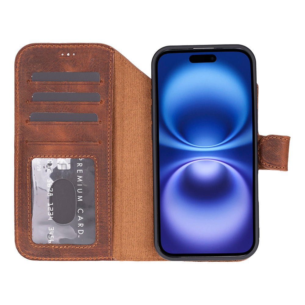 iPhone 17 Air Leather Detachable Wallet Case - Magic Wallet