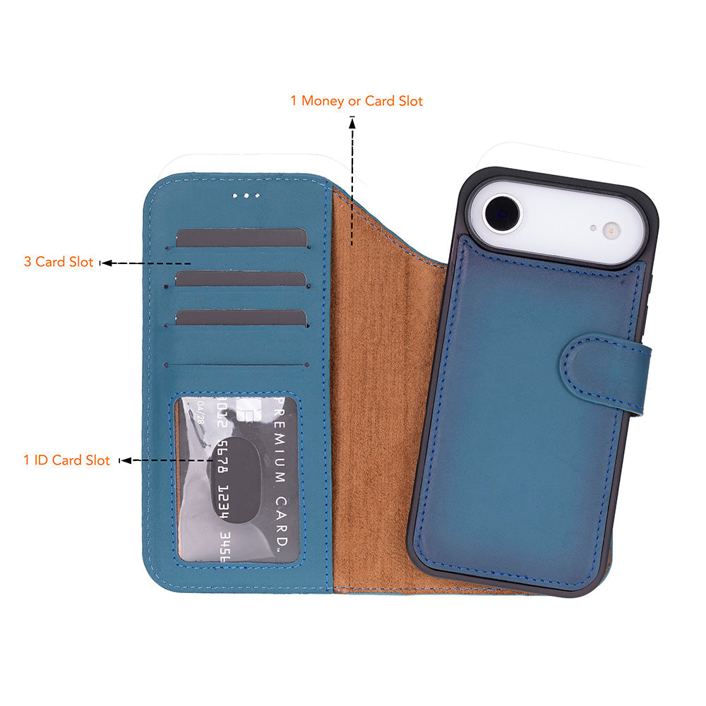 iPhone 17 Air Leather Detachable Wallet Case - Magic Wallet
