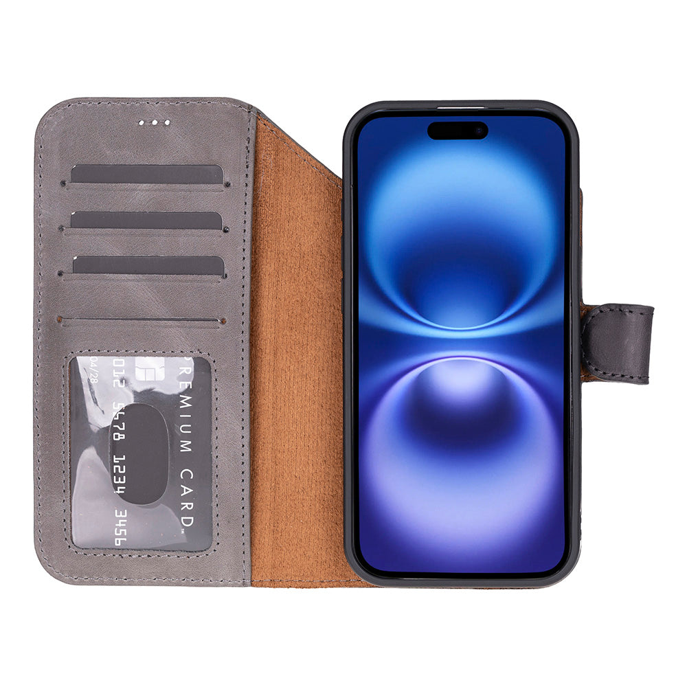 iPhone 17 Air Leather Detachable Wallet Case - Magic Wallet