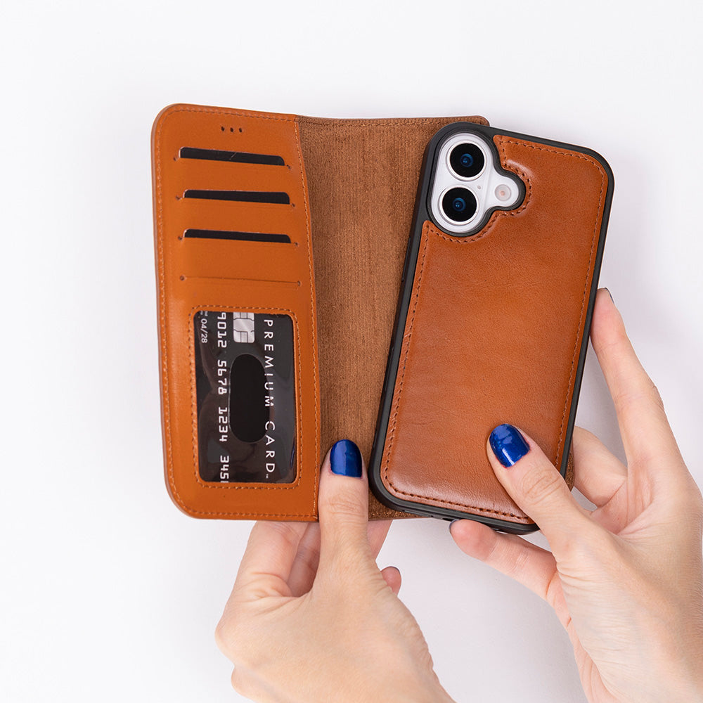 iPhone 17 Leather Detachable Wallet Case - Magic Wallet