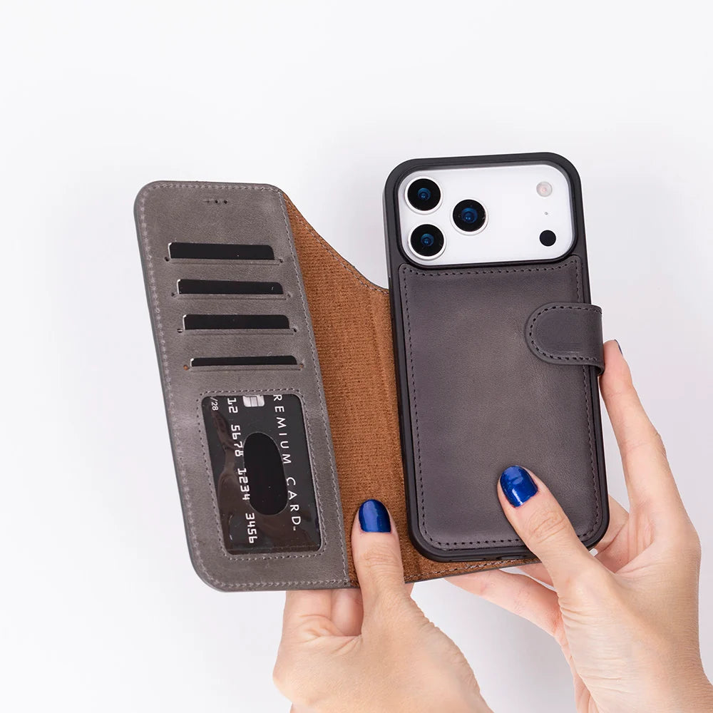 iPhone 18 Pro Max Leather Detachable Wallet Case - Magic