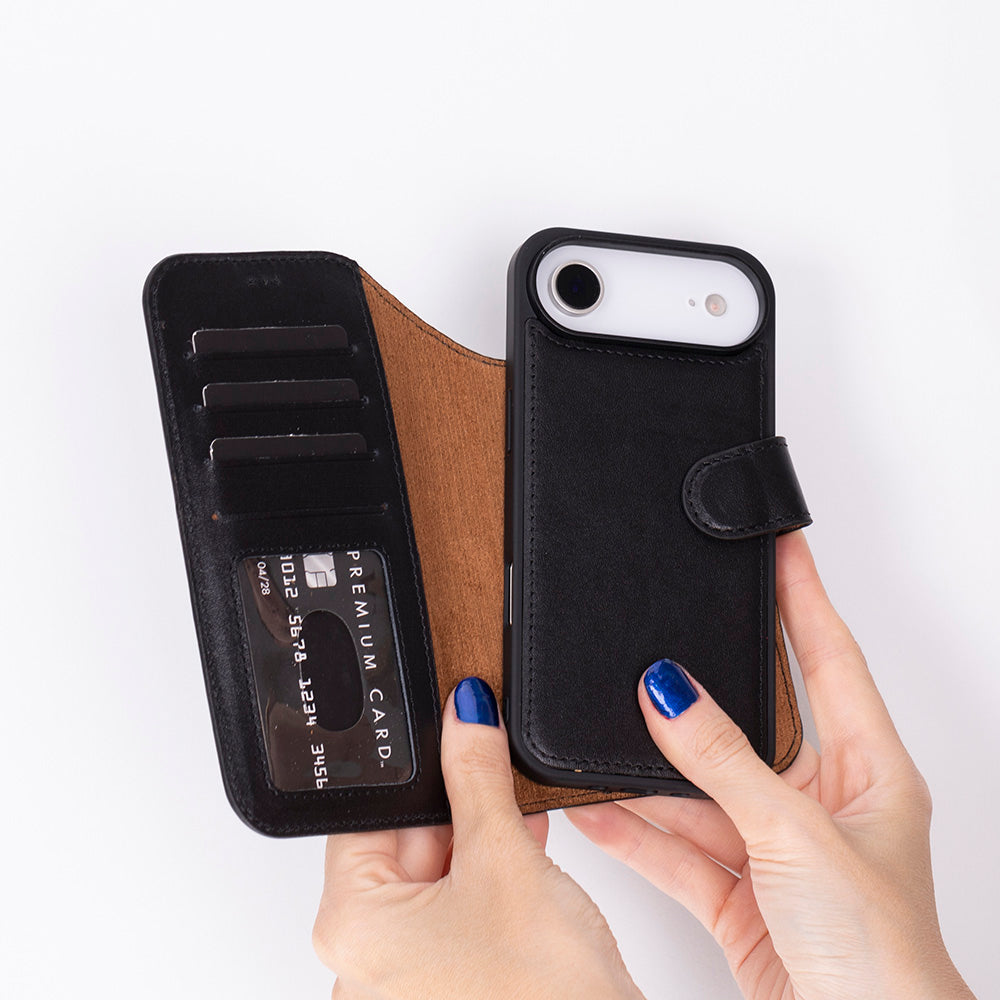 iPhone 17 Air Leather Detachable Wallet Case - Magic Wallet