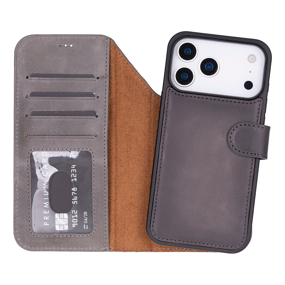 iPhone 17 Pro Leather Detachable Wallet Case - Magic Wallet