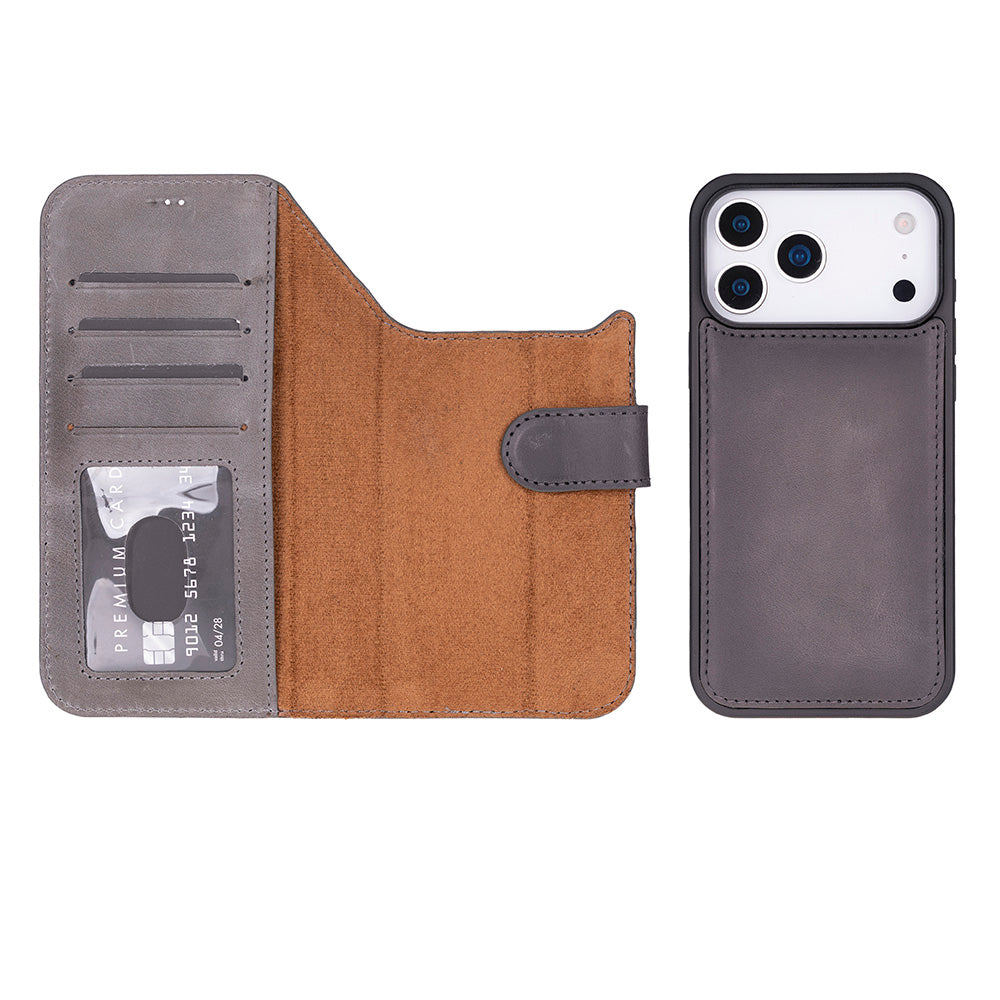 iPhone 17 Pro Leather Detachable Wallet Case - Magic Wallet