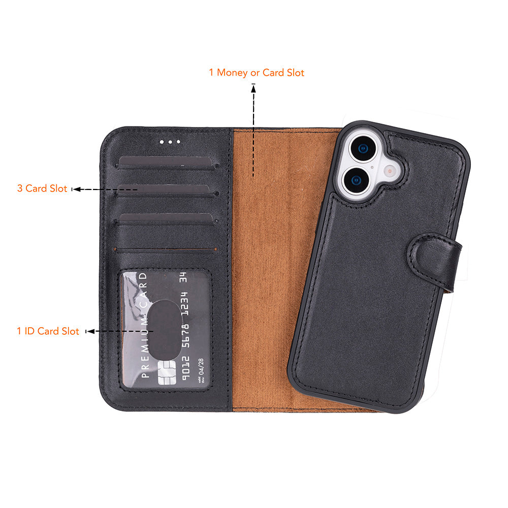 iPhone 17 Leather Detachable Wallet Case - Magic Wallet