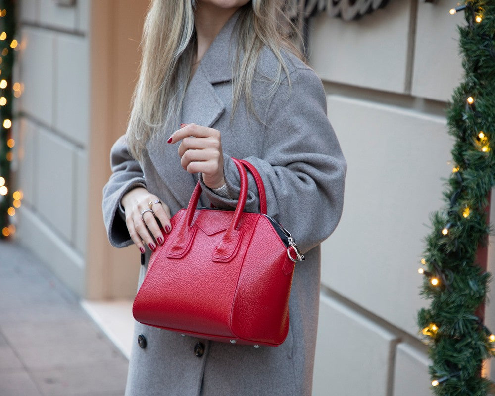 Leather Women's Bag, Medium - Lorenza