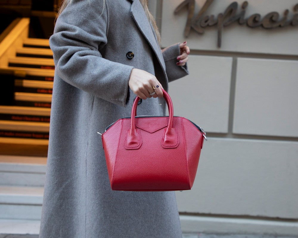 Leather Women's Bag, Medium - Lorenza