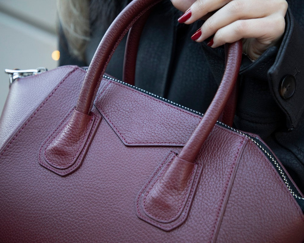 Leather Women's Bag, Medium - Lorenza