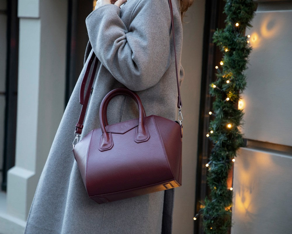 Leather Women's Bag, Medium - Lorenza