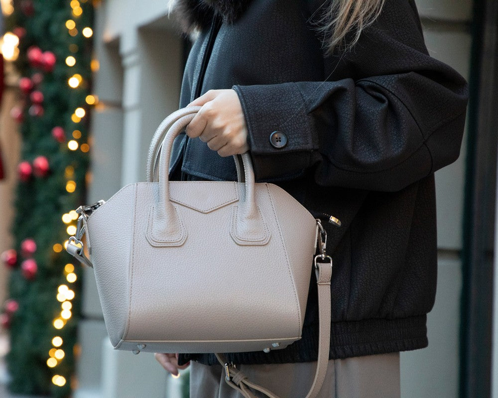 Leather Women's Bag, Medium - Lorenza