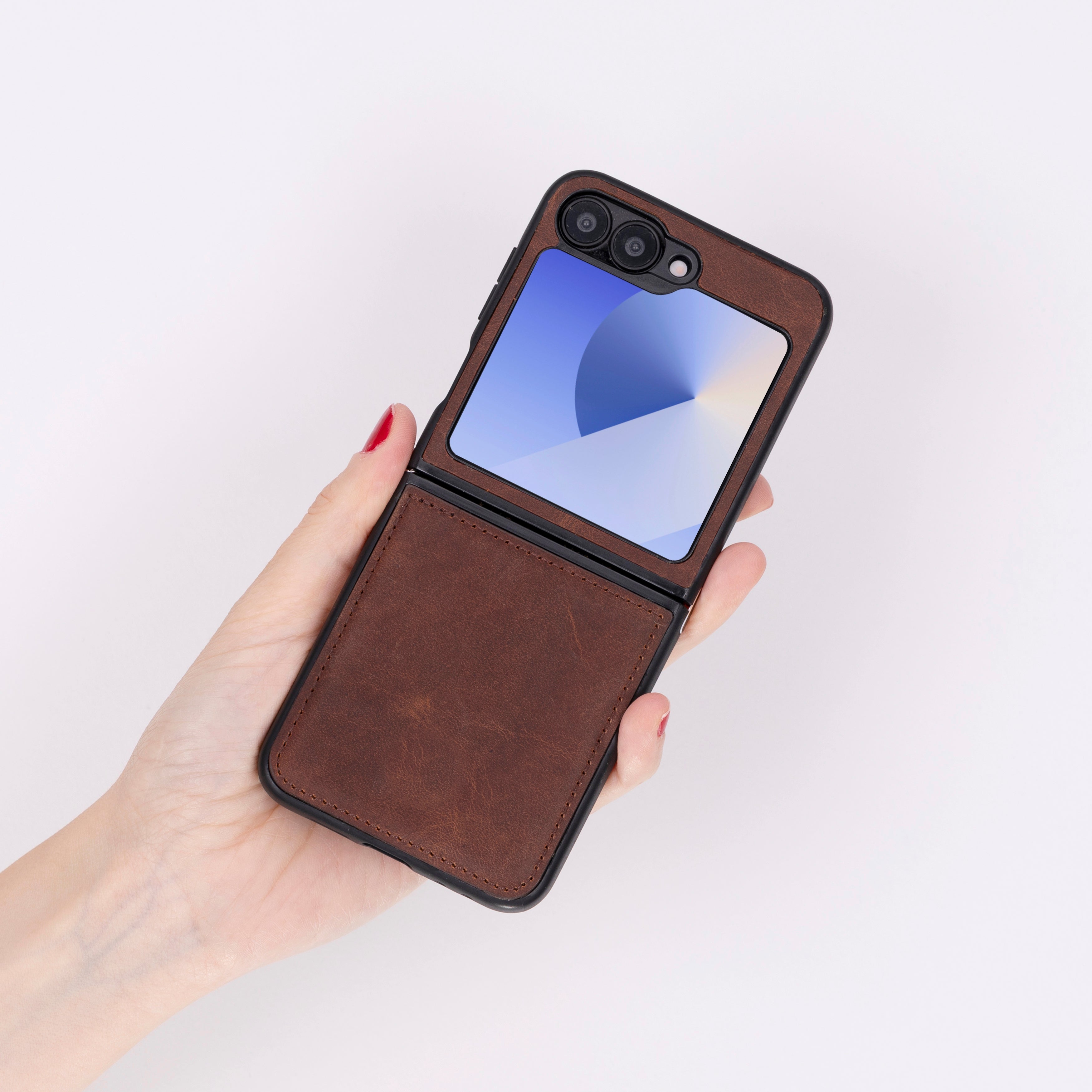 Étui en cuir pour Samsung Z Flip 6 - Housse flexible