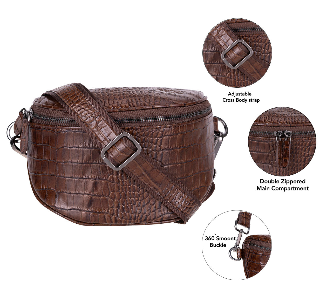 Leather Crossbody Bag - Alora