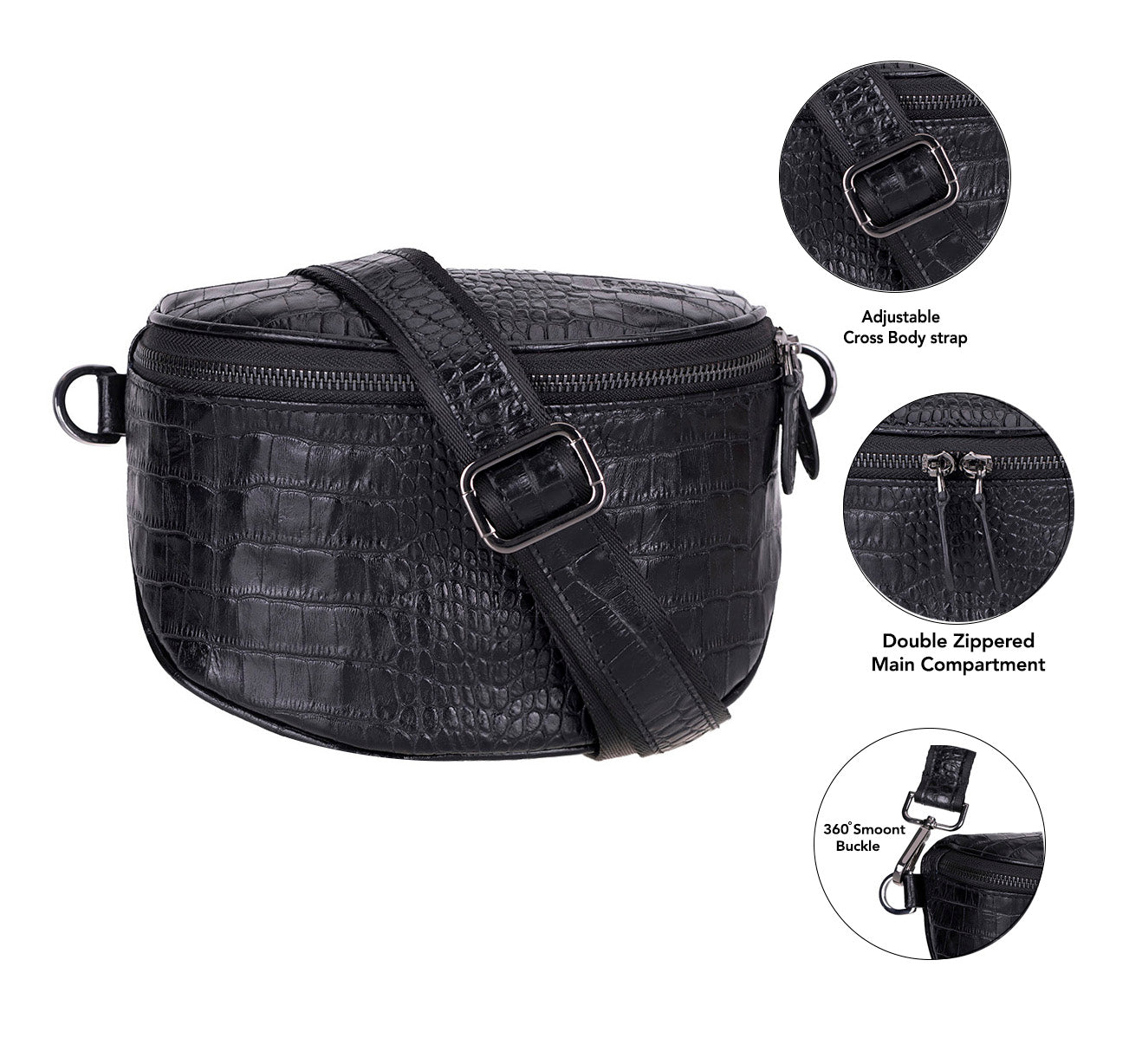 Leather Crossbody Bag - Alora