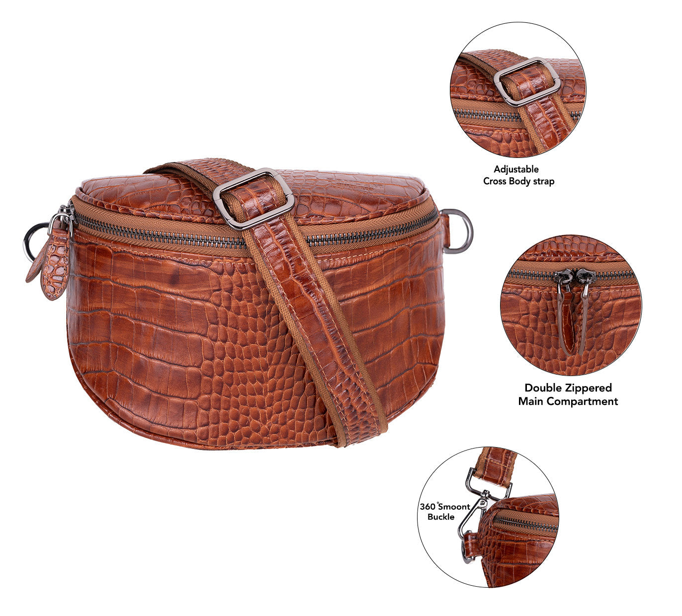 Leather Crossbody Bag - Alora