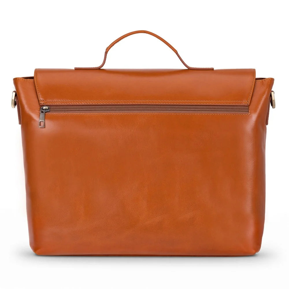 Leather Business Briefcase / Laptop Case - Olympus