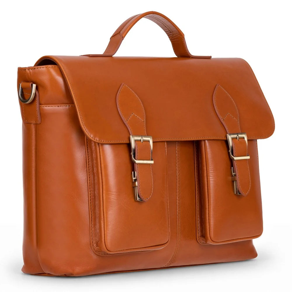 Leather Business Briefcase / Laptop Case - Olympus