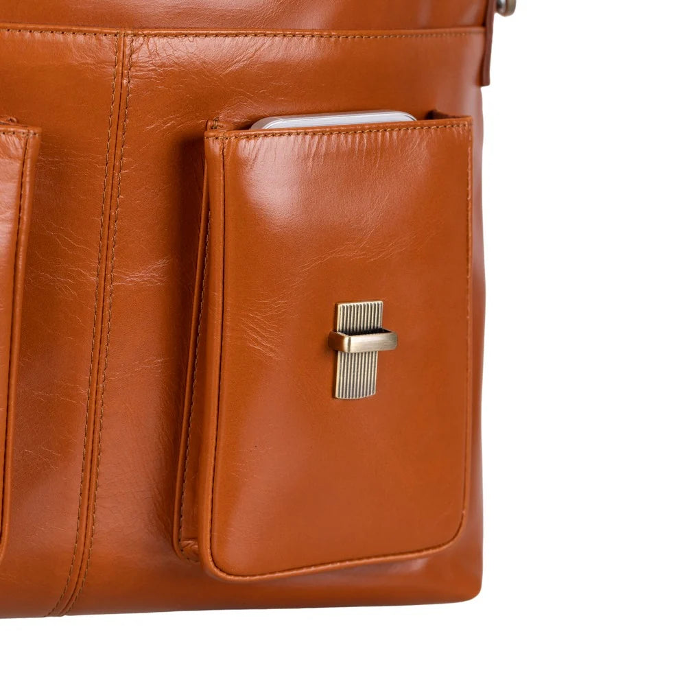 Leather Business Briefcase / Laptop Case - Olympus