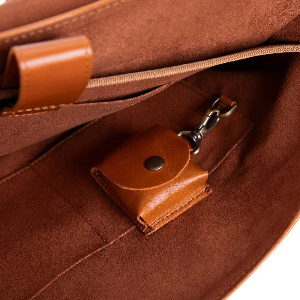 Leather Business Briefcase / Laptop Case - Olympus
