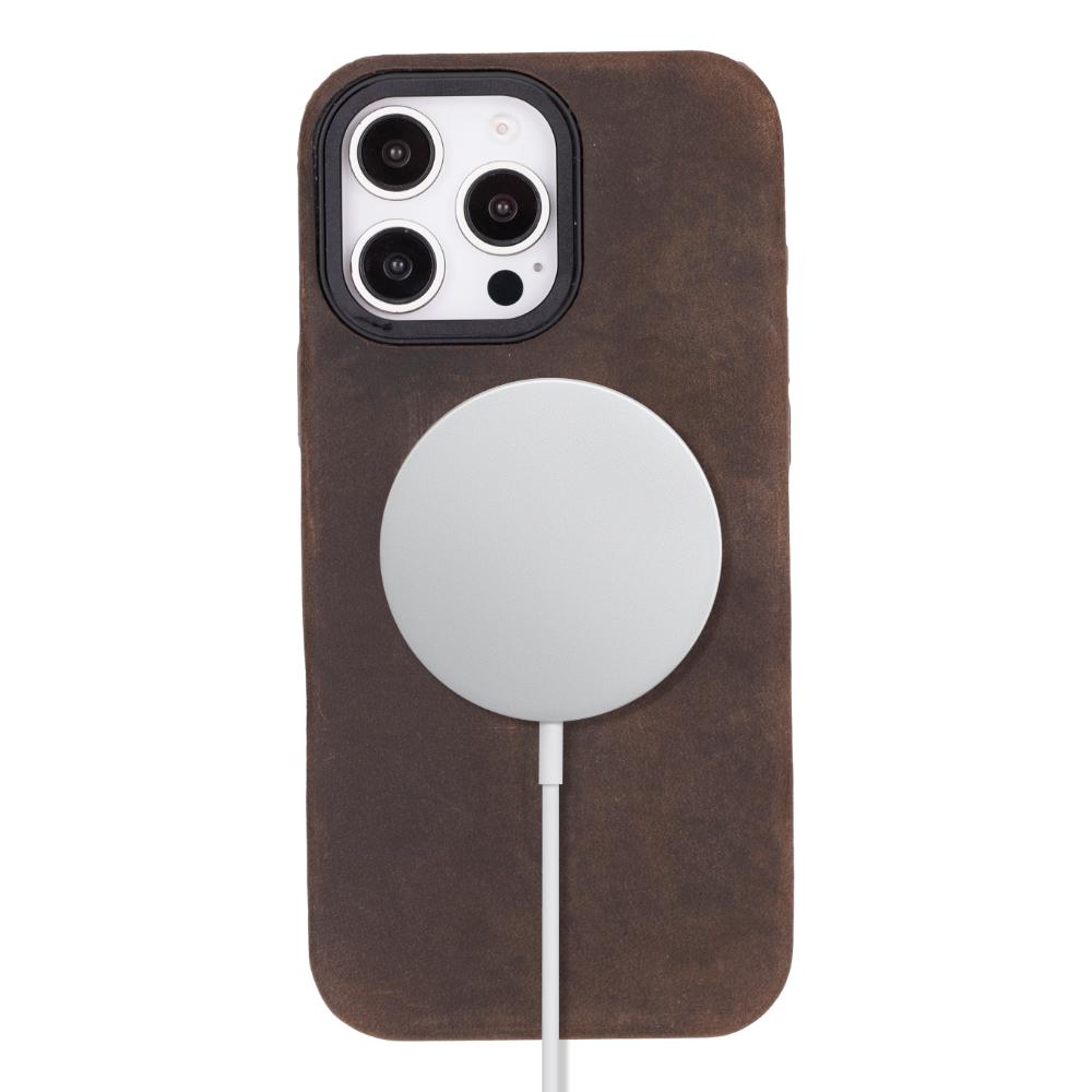 Étui en cuir compatible Magsafe pour iPhone 16 Pro – Vento