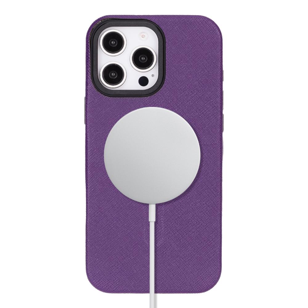 Étui en cuir compatible Magsafe pour iPhone 16 Pro – Vento
