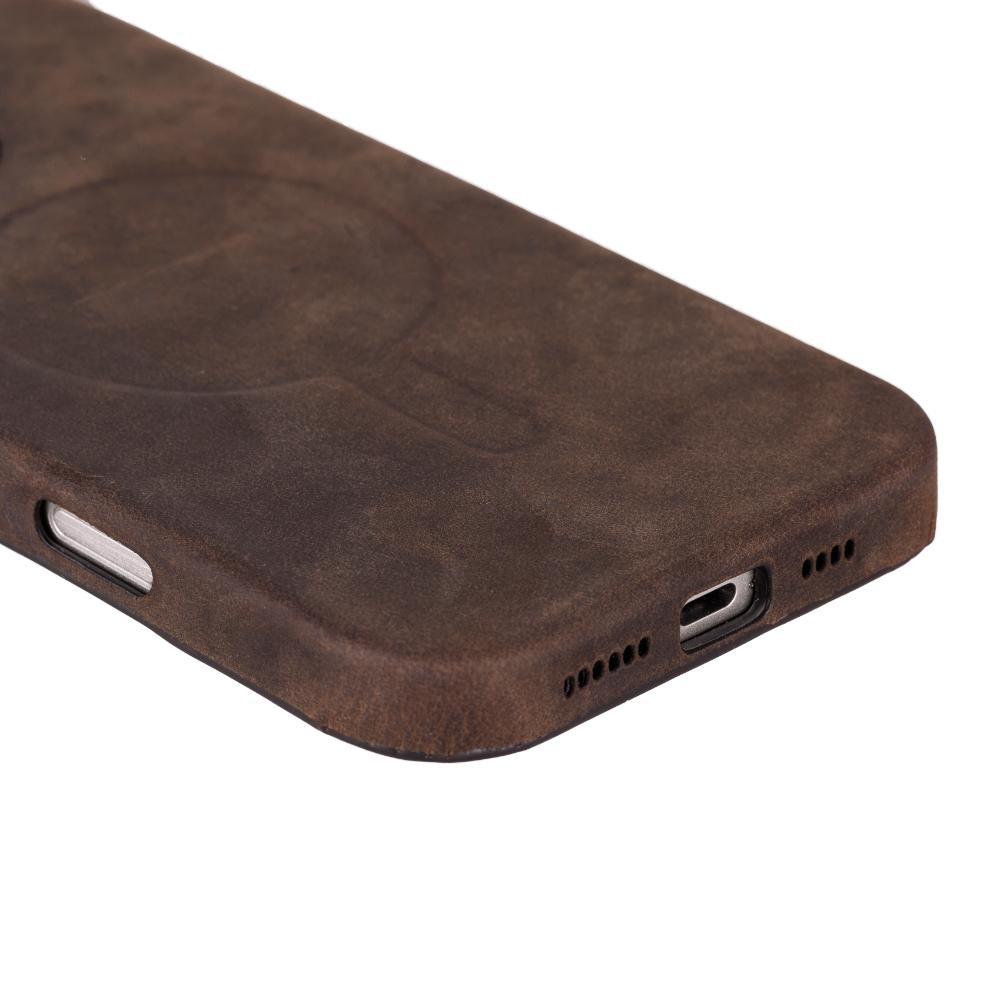 Étui en cuir compatible Magsafe pour iPhone 16 Pro – Vento