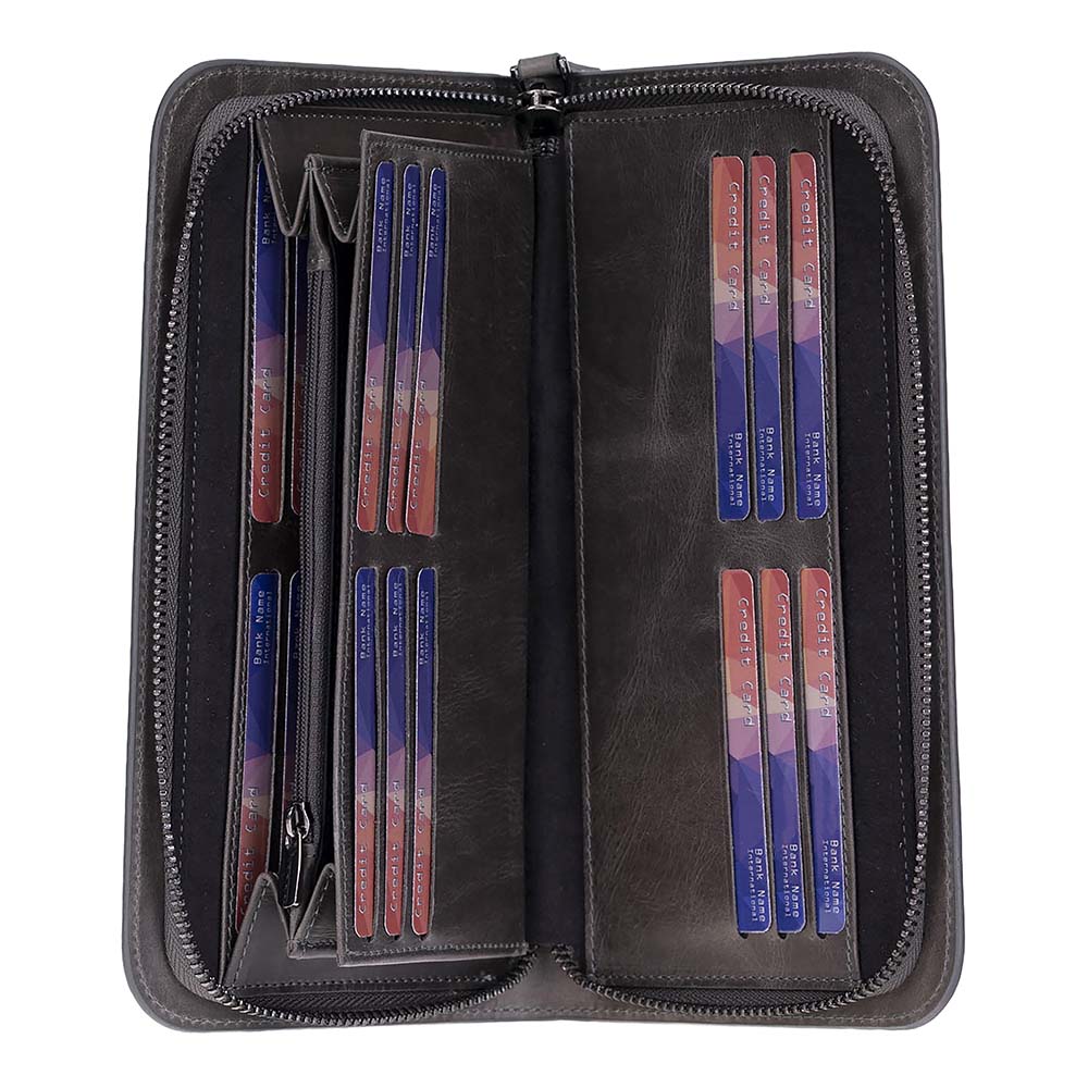 Leather Clutch Handbag - Novarco