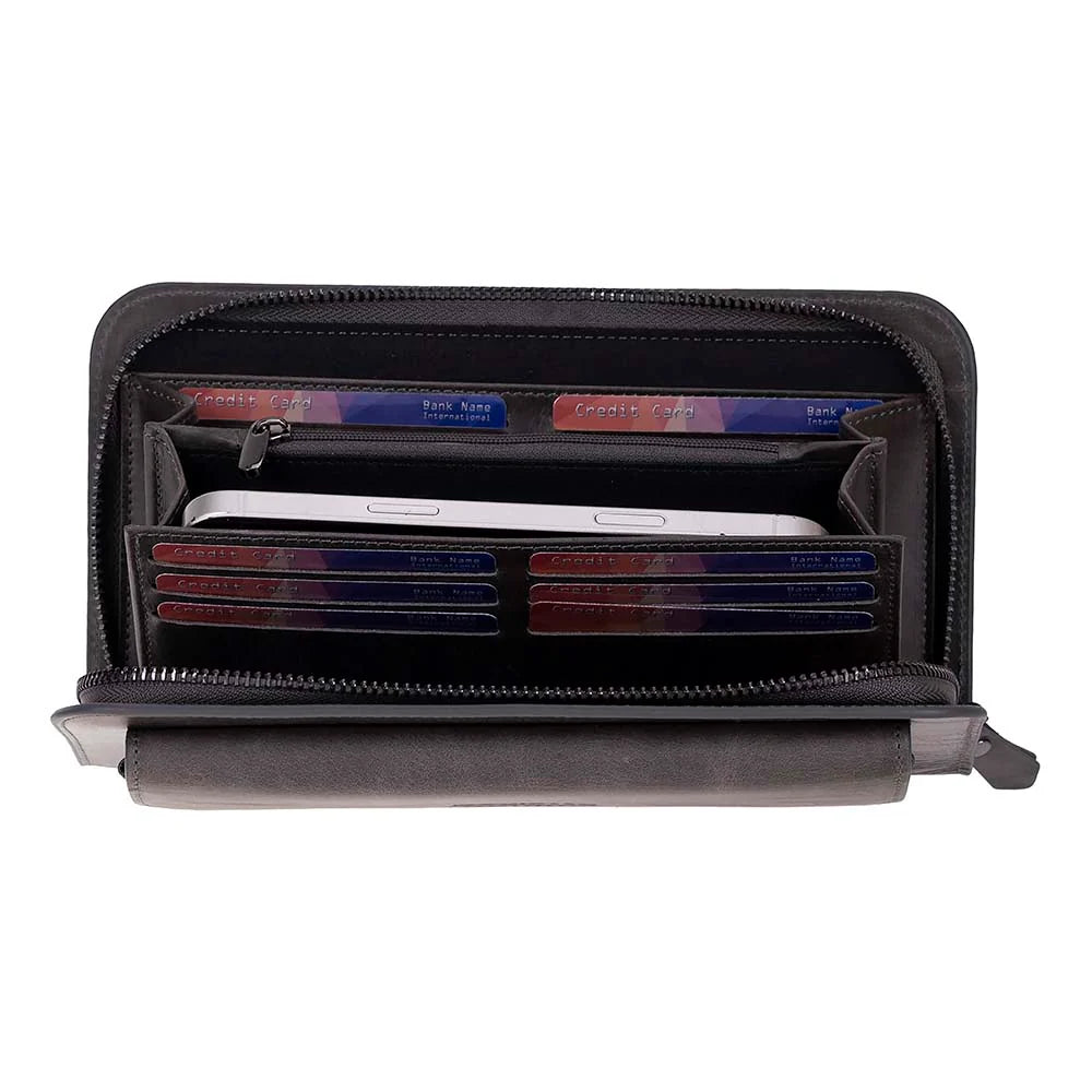 Leather Clutch Handbag - Novarco