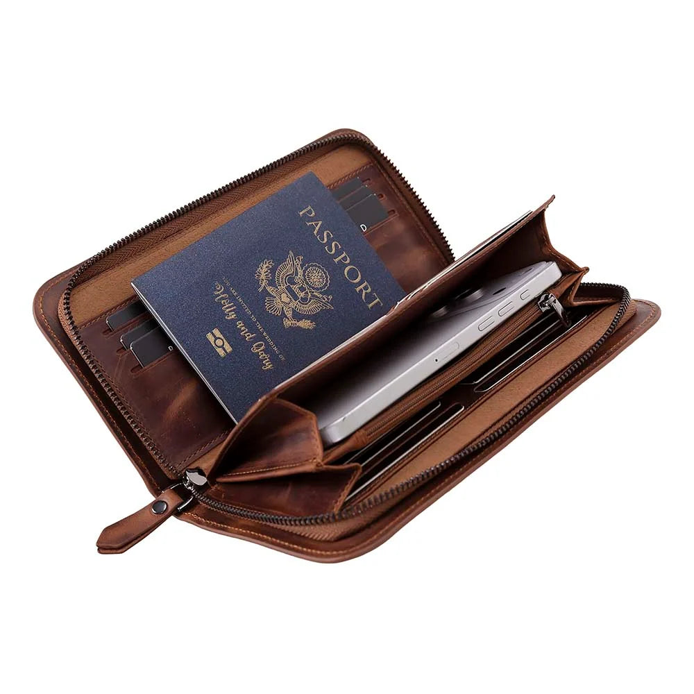 Leather Clutch Handbag - Novarco