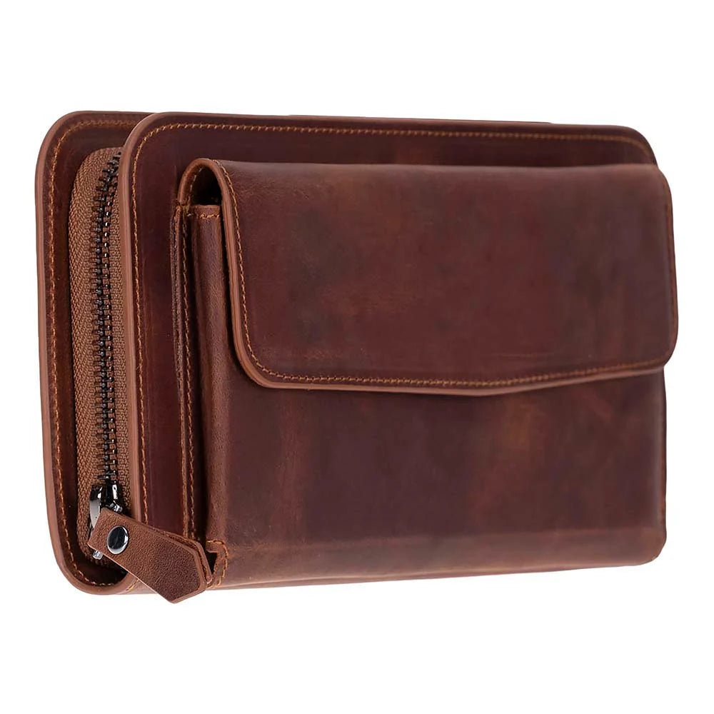Leather Clutch Handbag - Novarco