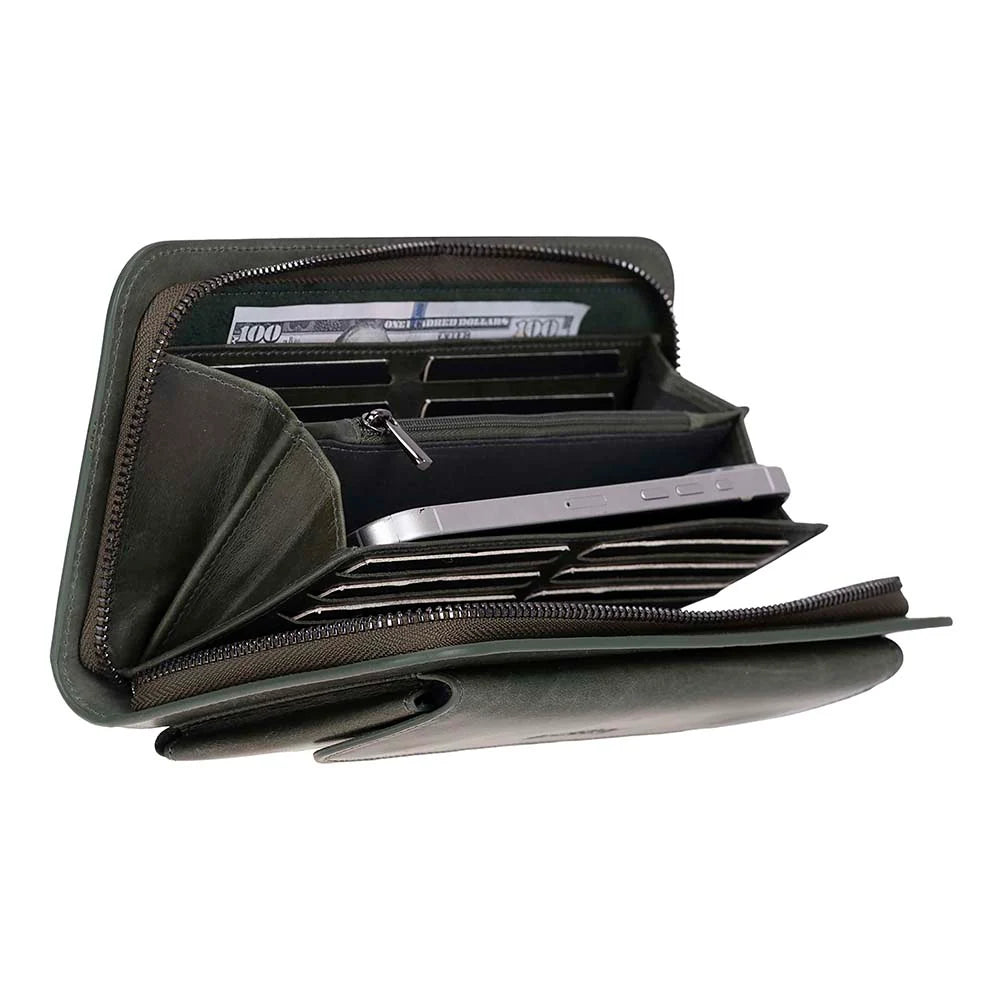 Leather Clutch Handbag - Novarco